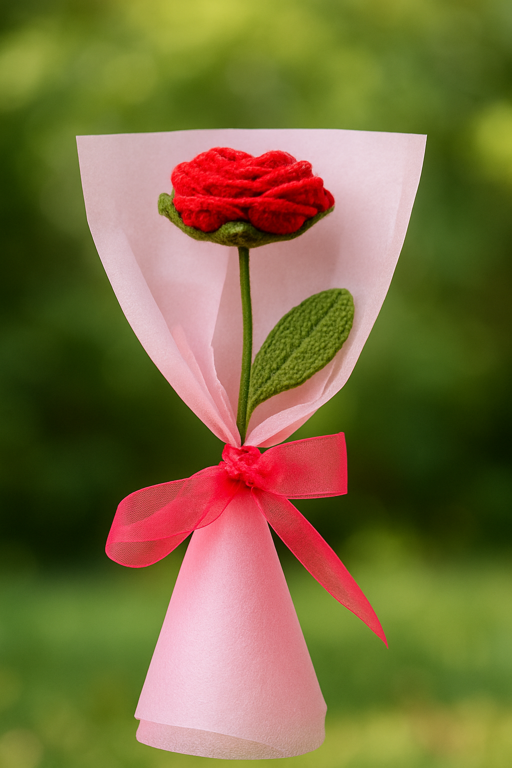 Handmade Crochet Rose Bouquet