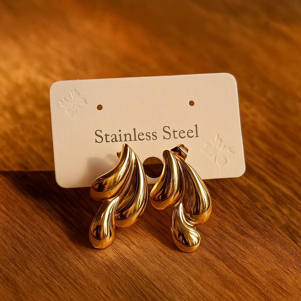 Droplet Statement Earrings (Anti-Tarnish)