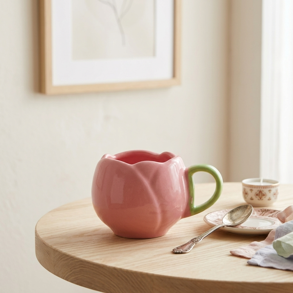 Pink Tulip Mug