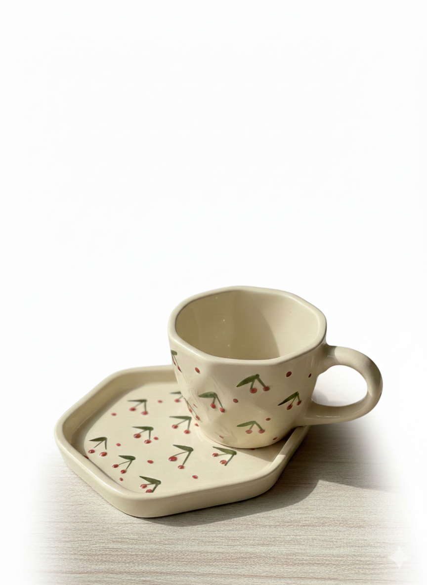 Cherry Blossom Mug & Saucer Set