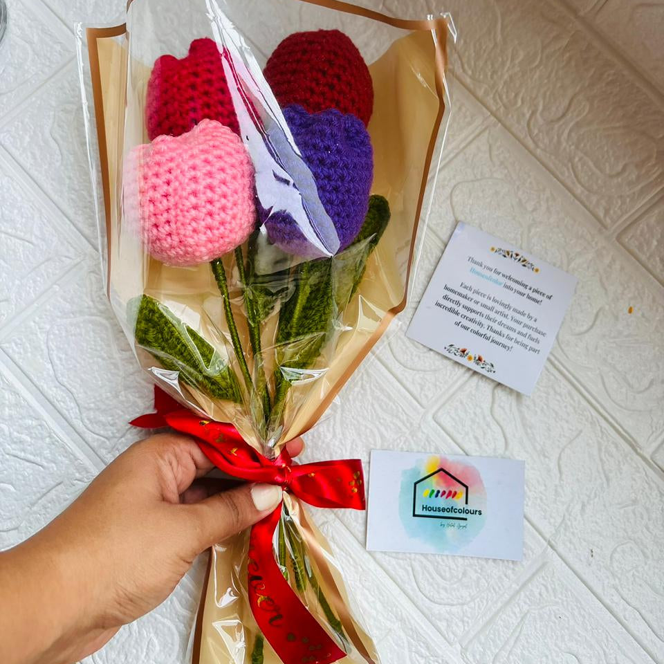 Forever Tulip Crochet Bouquet