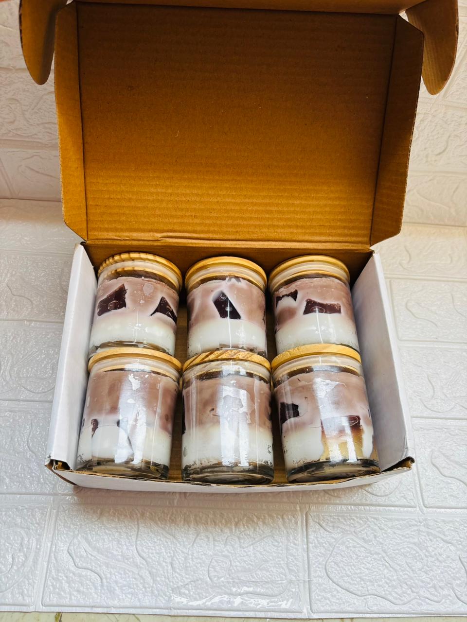 Coffee Bliss Soy Wax Scented Candle – Pack of 6 Pure Aroma
