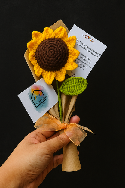 Handmade Crochet Sunflower Bouquet