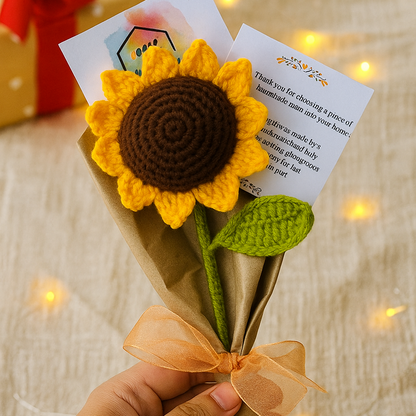Handmade Crochet Sunflower Bouquet