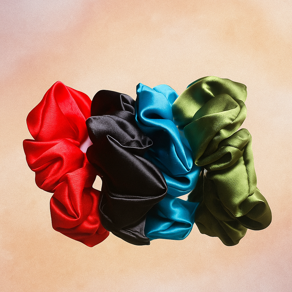 Silk Scrunchie Set (Pack of 4)