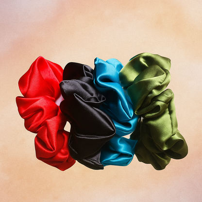 Silk Scrunchie Set (Pack of 4)