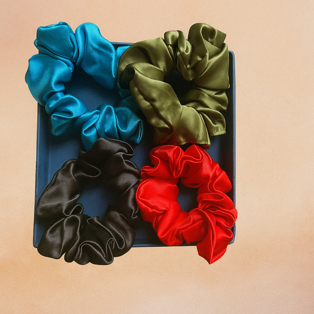 Silk Scrunchie Set (Pack of 4)