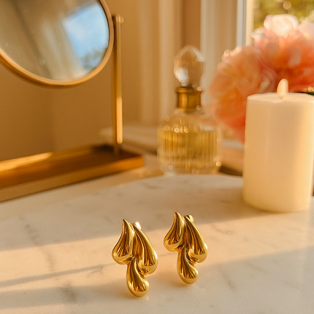 Droplet Statement Earrings (Anti-Tarnish)