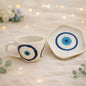 Evil Eye Ceramic Mug with Saucer | 240 ml capacity