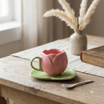 Pink Tulip Mug