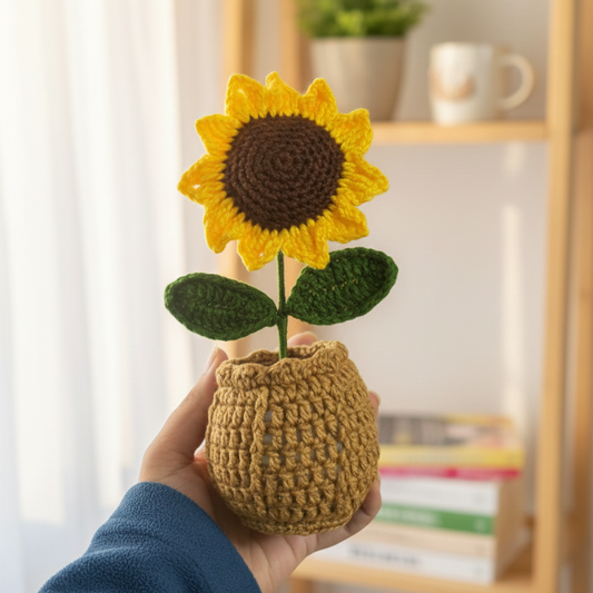 Sunflower Pot Crochet