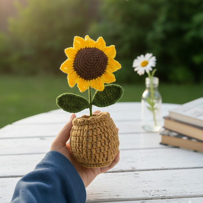 Sunflower Pot Crochet