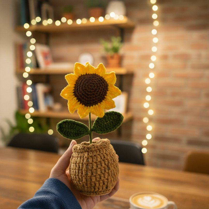 Sunflower Pot Crochet