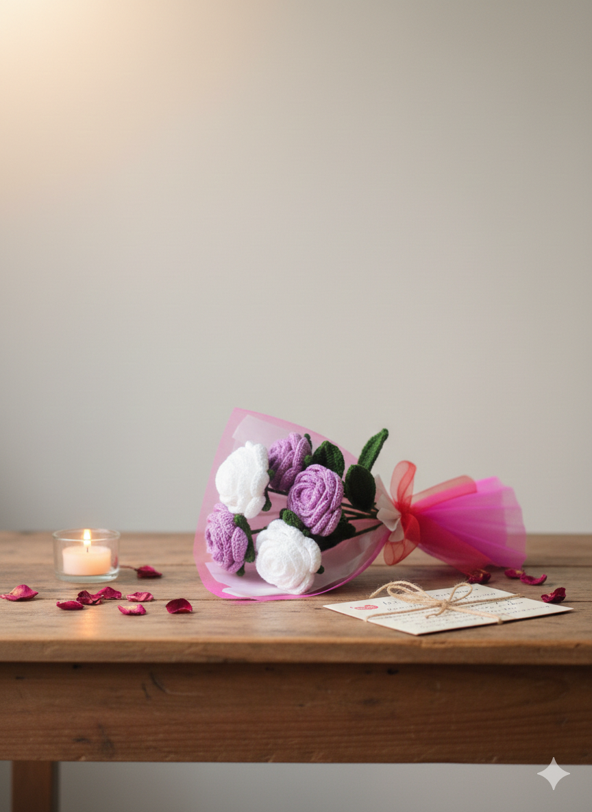 Purple Rose Bouquet