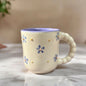 Ceramic Mug with Blue Flowers