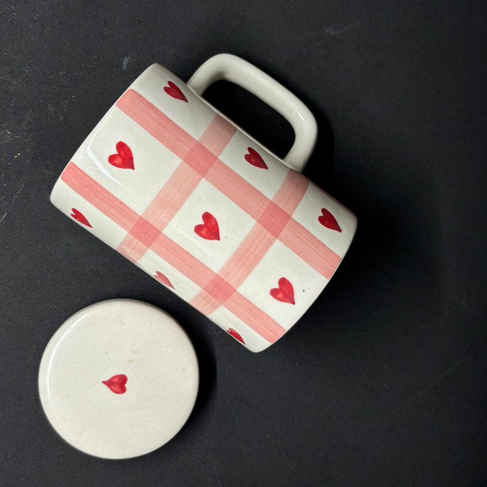 Heart Latte Mug Set