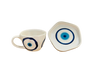 Evil Eye Ceramic Mug with Saucer | 240 ml capacity
