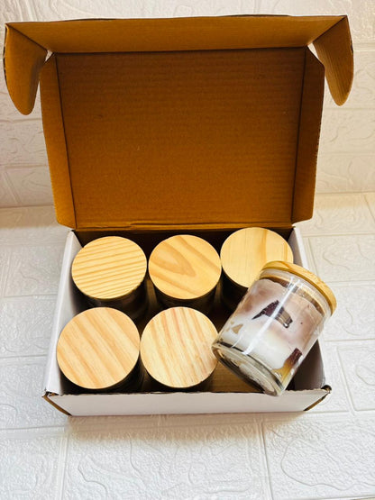 Coffee Bliss Soy Wax Scented Candle – Pack of 6 Pure Aroma