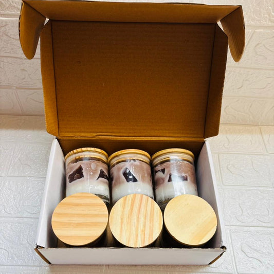 Coffee Bliss Soy Wax Scented Candle – Pack of 6 Pure Aroma