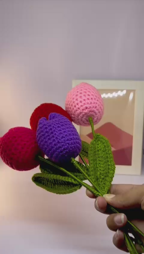 Forever Tulip Crochet Bouquet