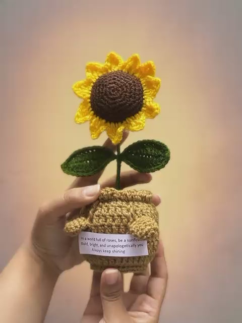 Sunflower Pot Crochet